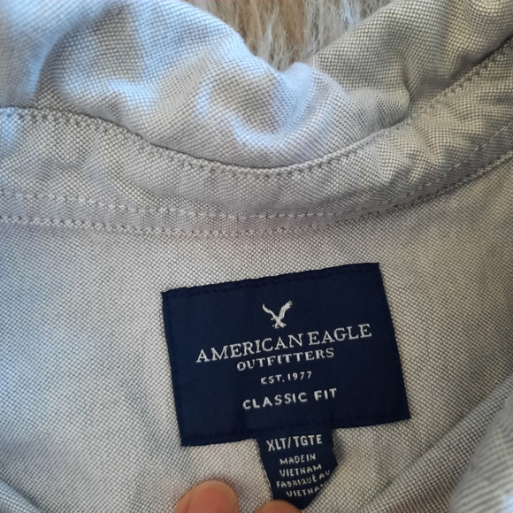 Tall American Eagle Button Down Short Sleeve Shirt - Picture 4 of 9
